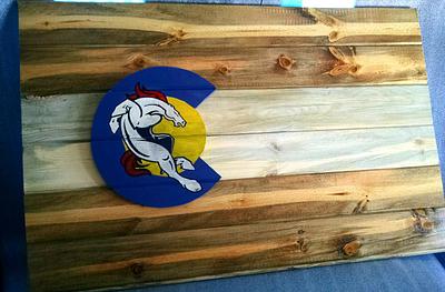 blue stain beetle kill pine Colorado flag - Project by JMac