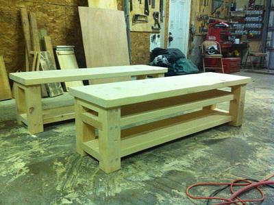 62" Fireside Benches - Project by Wowrustics 