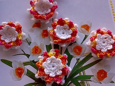 Orange Lotus Lily 3D Flower Embellishment - Project by Mamta Motiyani