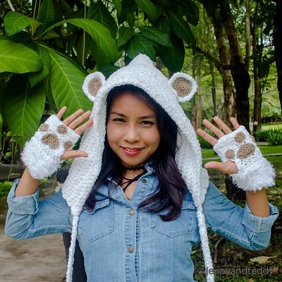 bear hoodie hat - Project by jane