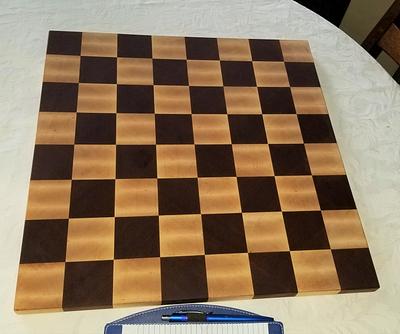 Checker or chess board. - Project by mark@woodworkinstallation