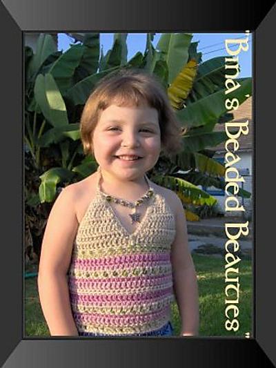 Beaded Name Crochet Halter - Project by Heather Macias