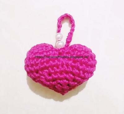 Heart Keychain - Project by rajiscrafthobby