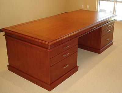 Cherry Desk and Credenza - Project by Bentlyj