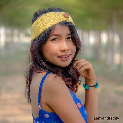 button up single crochet headband - Project by jane