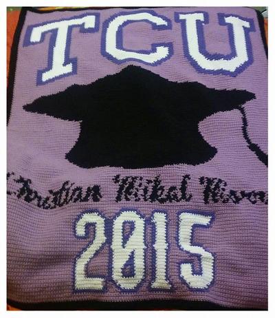 TCU Graduation Blanket - Project by Jenni0605