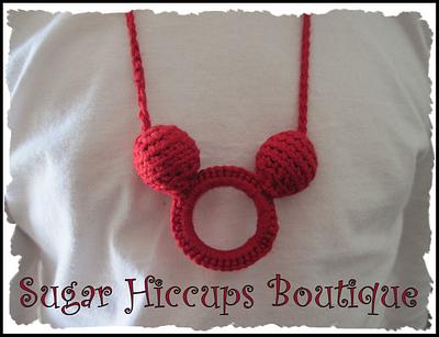 Crochet Mickey Necklace - Project by Heather Macias