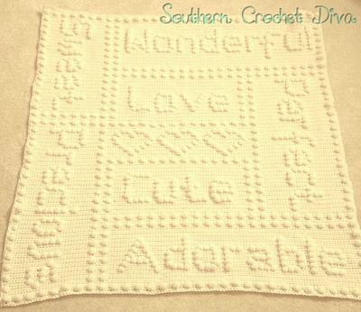 Precious One Piece Puff Stitch Baby Blanket - Project by Jenni0605