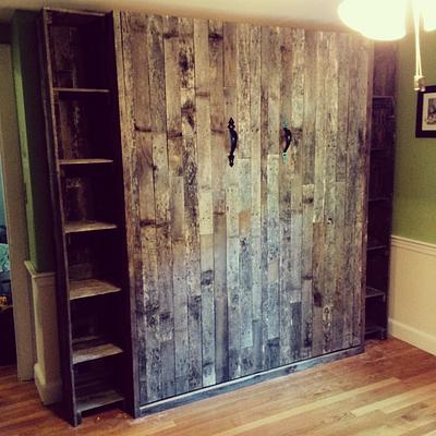 Pallet Wood Murphy Bed - Project by murphybedbuilder1