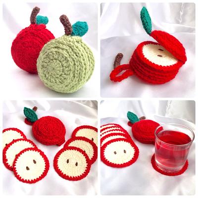 Sliced Apple Coaster Set - Project by Ling Ryan