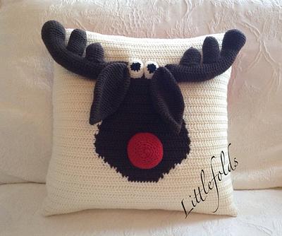 Happy ChrisMoose Cushion/Pillow - Project by Littlefolds 