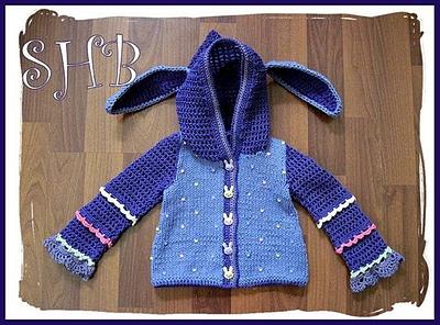 Spring Bunny Hooded Crochet/Knit Jacket - Project by Heather Macias