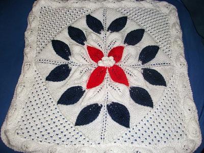 3 row leaf blanket - Project by mobilecrafts