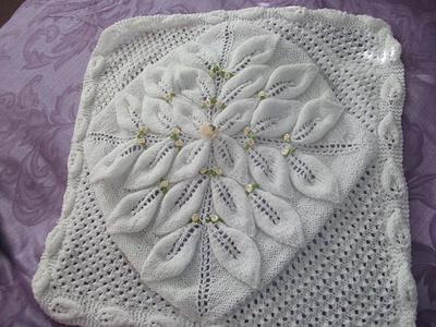 3 row leaf blanket - Project by mobilecrafts