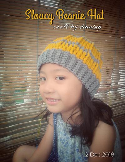 Sloucy Beanie Hat Echa - Project by Dianing Lestari