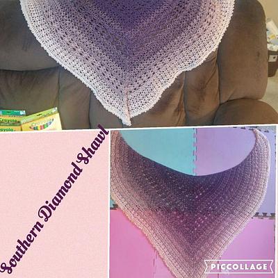 Southern Diamond Shawl - Project by Down Home Crochet