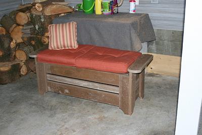 Patio Bench - Project by Railway Junk Creations
