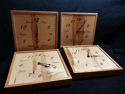 Clocks (Grandkids names) - Project by Jeff Vandenberg