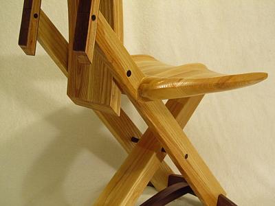 Ash amd Walnut Three Leg Chair - Project by Woodbridge