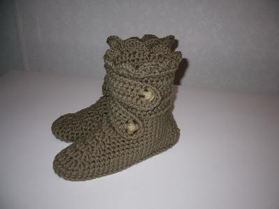 boot slippers - Project by Darlene 