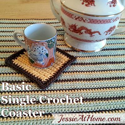 Basic Single Crochet Coaster - Project by JessieAtHome