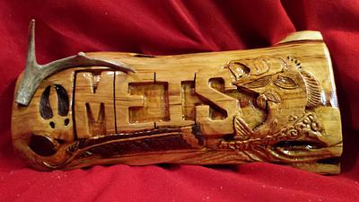custom outdoorsman sign - Project by Carvings by Levi