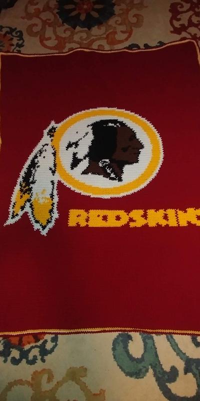 Washington Redskins graphghan - Project by Charlotte Huffman
