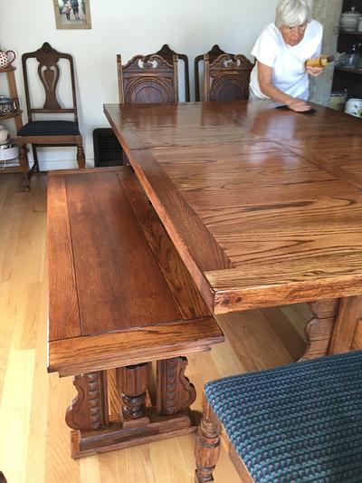 Oak dining table with benches - Project by Thornwood Lou