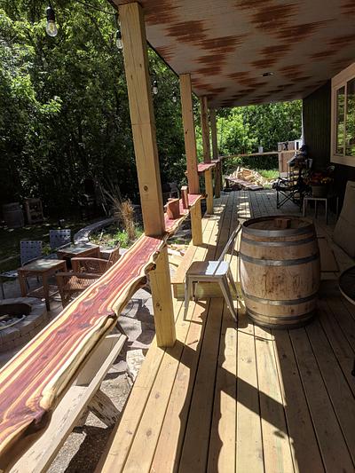 Cedar bar/railing tops - Project by Wes Louwagie