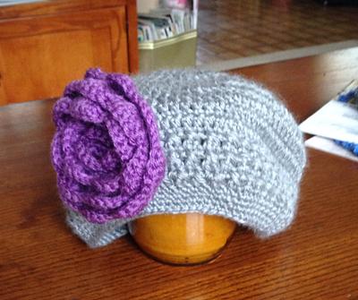 Slouch hat in soft heather gray... - Project by Katrn