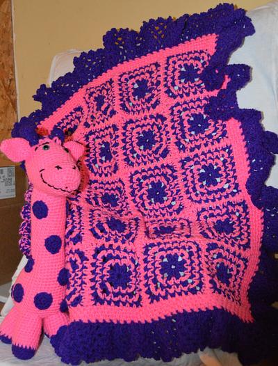 I Love my Giraffe Toy and matching Blankie - Project by Anginator