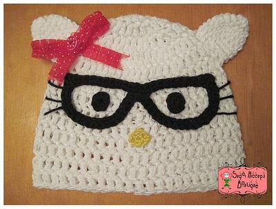 Hello Kitty Nerd Crochet Hat - Project by Heather Macias