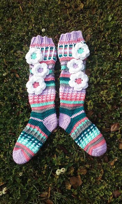 Free Spirit Slipper Socks Custom Colors - Project by Clarissa Paige Dove