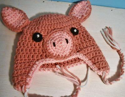 Piggy Baby Hat - Project by CharleeAnn