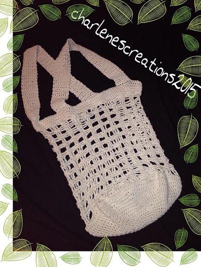 Crochet Mesh Bag - Project by CharlenesCreations 