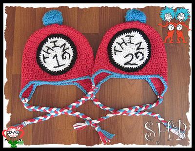 Thing 1 and Thing 2 Crochet Hats - Project by Heather Macias