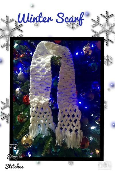 White Winter Scarf - Project by Terri