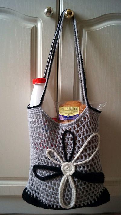 Casual Grey Tote Univerisy Bag - Project by tantsurin