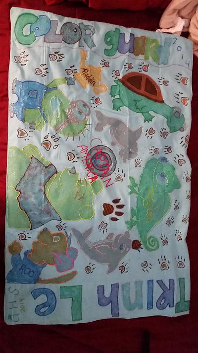 Puffy Painted Pillow Case - Project by kraftymach