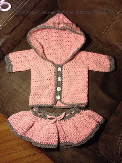 Baby Sweater and Matching Skirt - Project by CharlenesCreations 