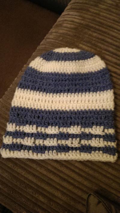 stripey beanie  - Project by maggie craig