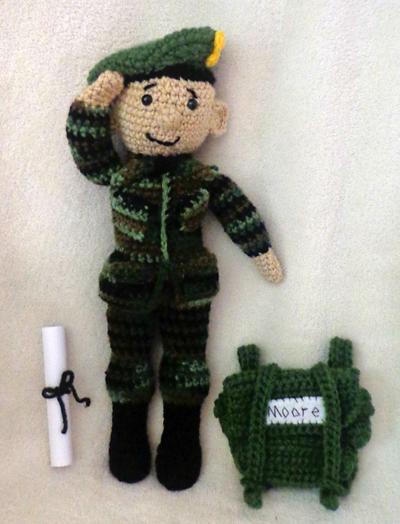 Army Ami - Amigurumi Crochet Keepsake Doll - Project by A Moore Eh