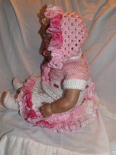 adorable beautiful bright pink ruffles Dress - Project by ♥♥♥ CrochetingPrecious  ♥♥♥