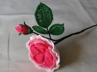 David Austin English Rose - Project by Flawless Crochet Flowers