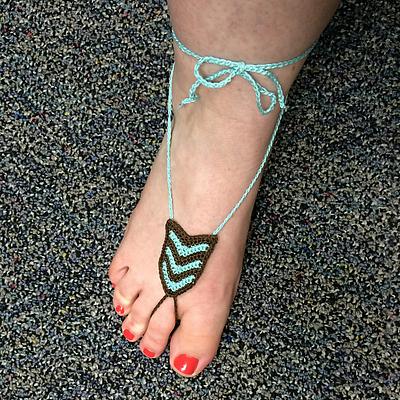 Chevron Barefoot Sandal - Project by Alana Judah