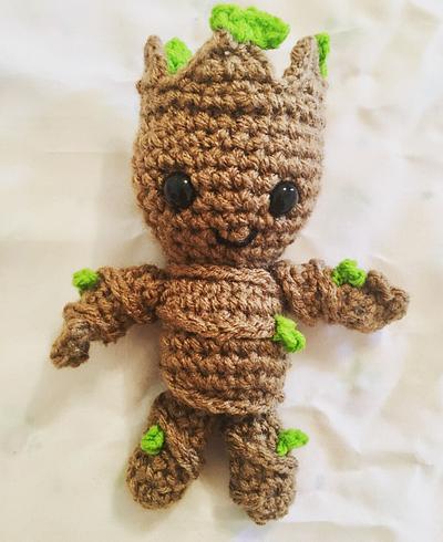 Handmade Crochet Groot Amigurumi - Project by CharleeAnn