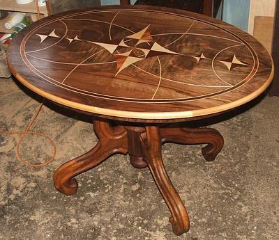 Marquetry table to order - Project by Andulino