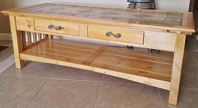 Mission Style Solid Knotty Pine Coffee Table - Project by Angela Maddock