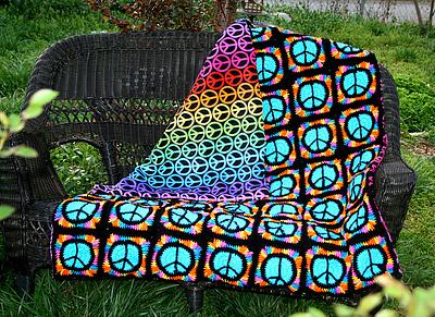 peace sign blanket - Project by Tasha
