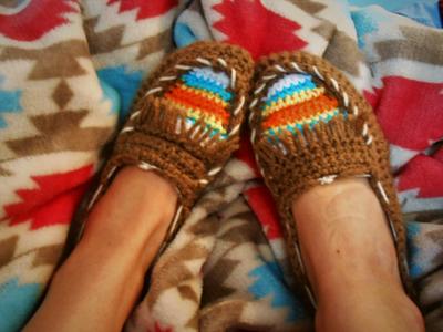 Cozy Moccasin Slippers - Project by CharleeAnn